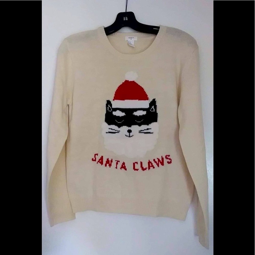 Forever 21 Santa Claws Christmas sweater S